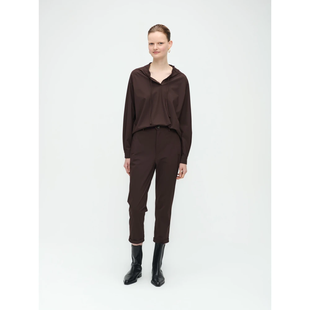 Jane Lushka Dora Top Technical Jersey Brown Dames