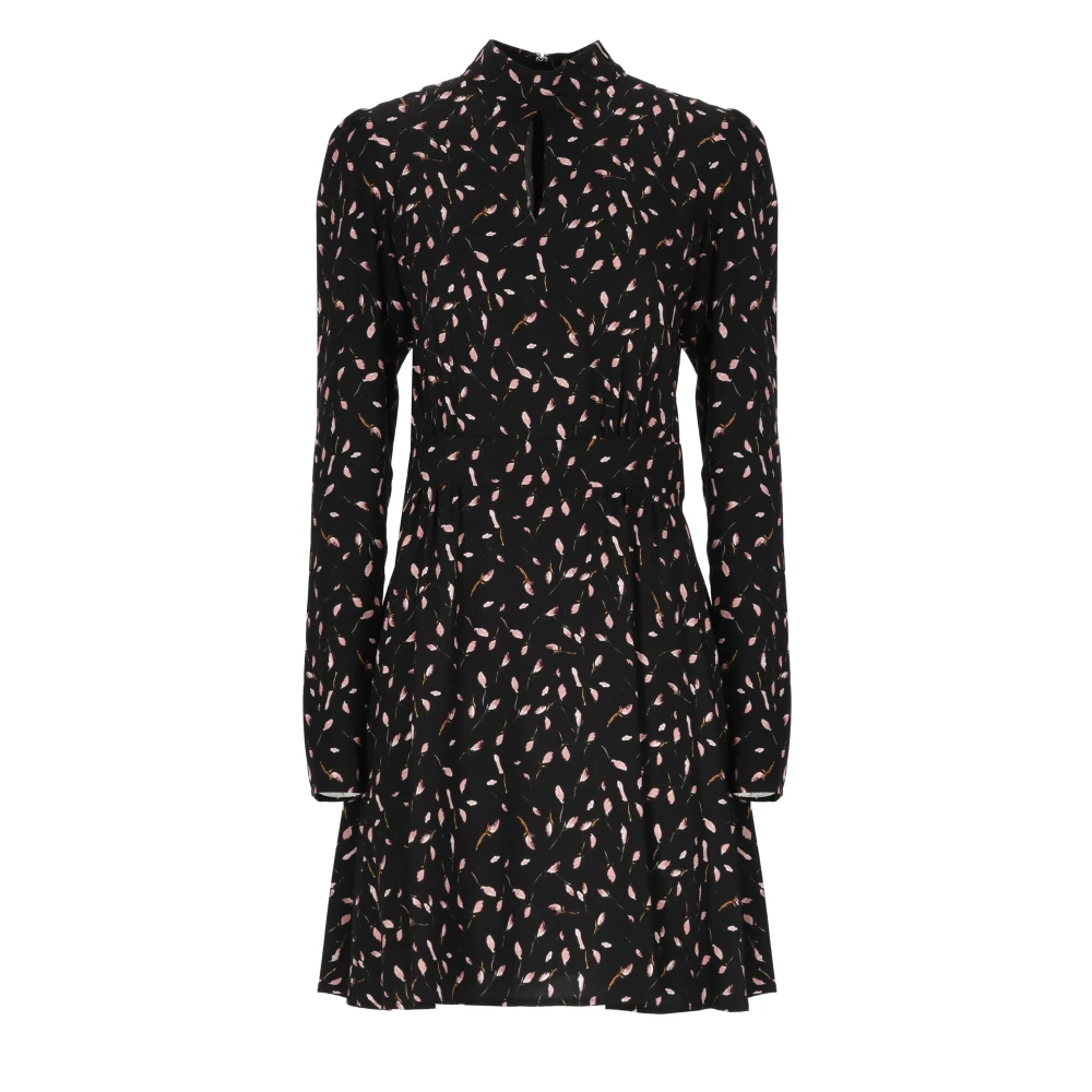 Mar De Margaritas Zwarte Viscose Jurk met Uitsnijding Detail Black Dames