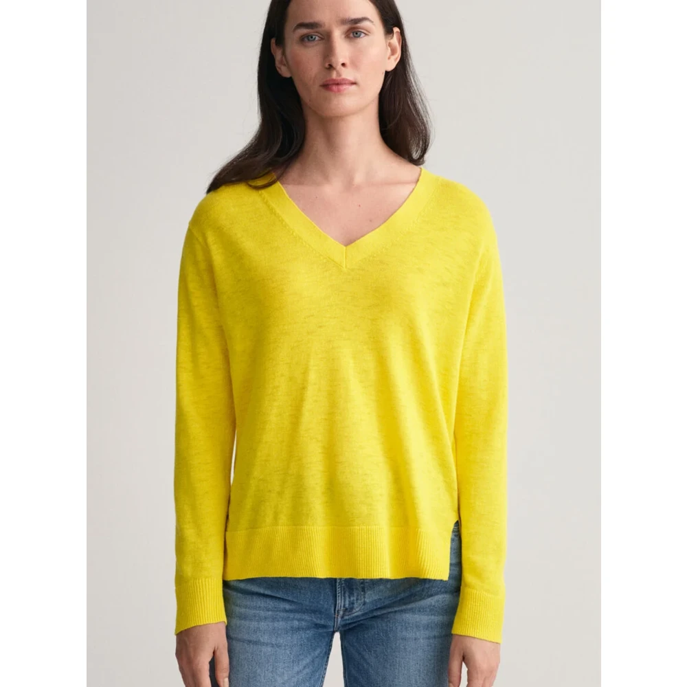 Knitwear > V-neck Knitwear - - Gant - Modalova