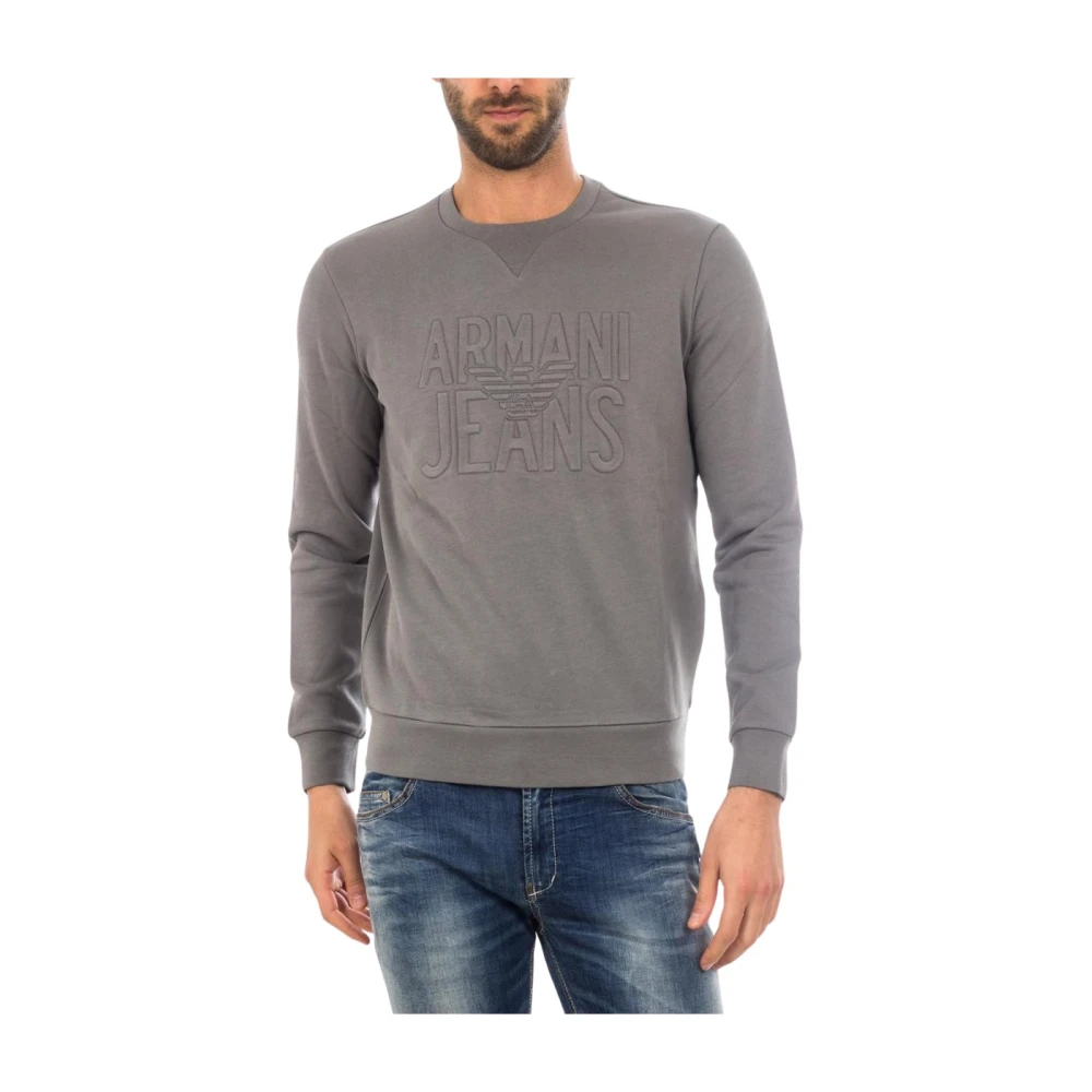 Armani Jeans Gray Hooded Sweatshirt - Male - Sweatshirts - S - Sweatshirts & Hoodies