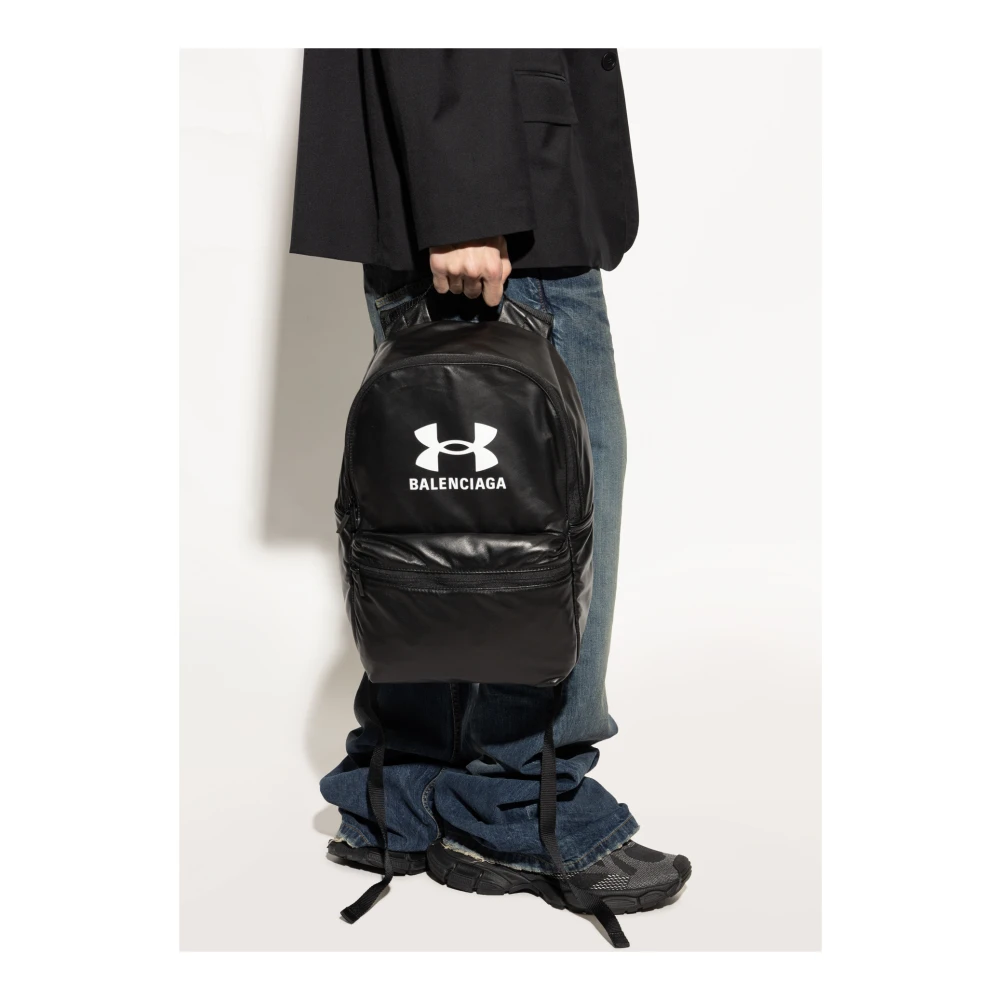 Balenciaga Under Armour Leren Rugzak Black Heren