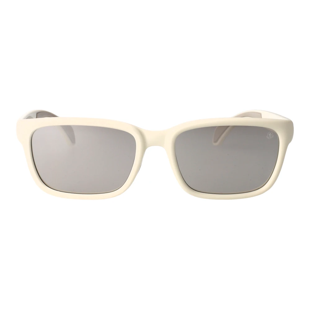 Moncler Unisex Beige Stylish Sunglasses For A Sleek Look