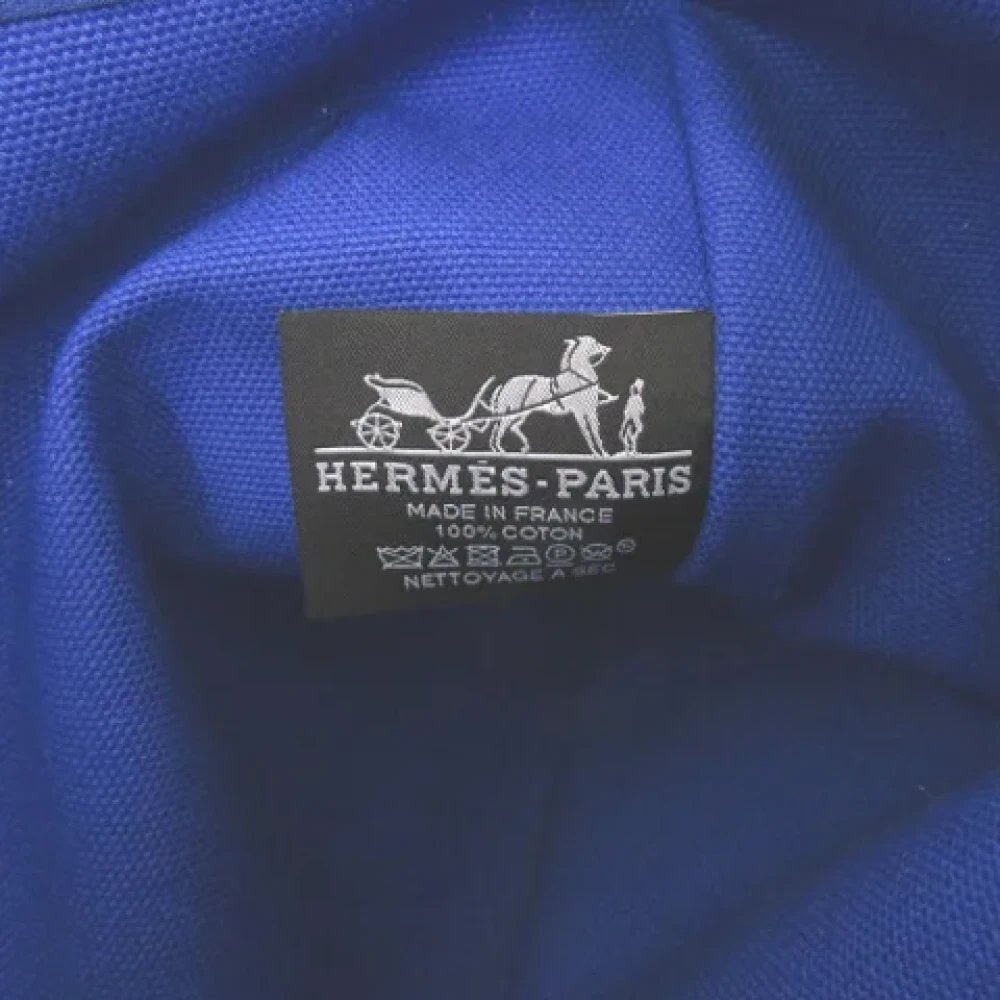 Hermès Vintage Pre-owned Canvas pouches Blue Dames