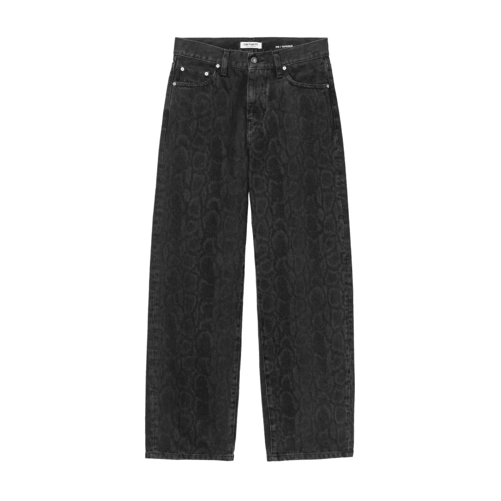 Carhartt Wip Women's Black Loose Fit Jeans, W25, Arin Pant W Snake Camo