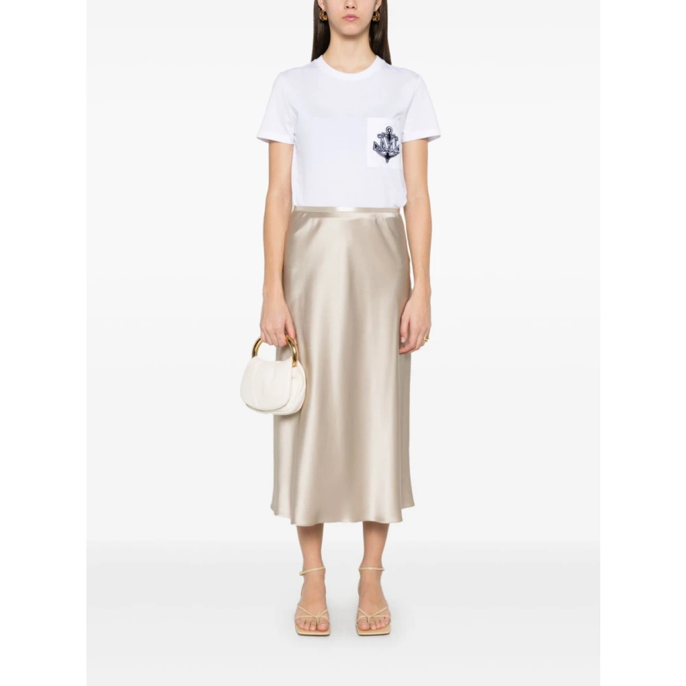 Max Mara Luxe Beige Zijden Rok Beige Dames