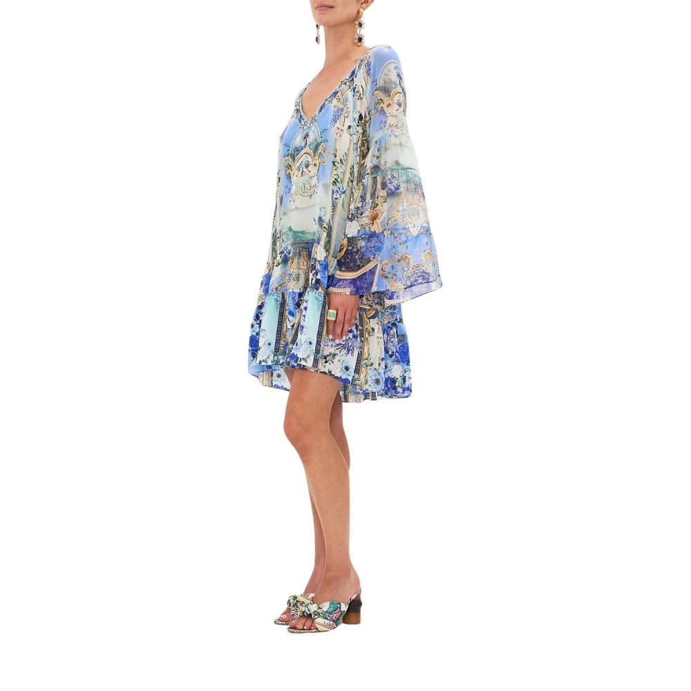 Camilla Vesuvius Uitzicht Zijden Panel Jurk Multicolor Dames