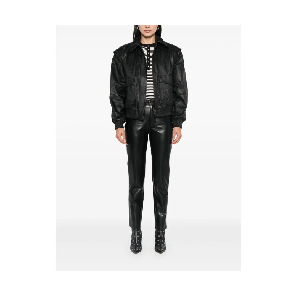 Anine Bing Alessia Langarm T-shirt Black Dames