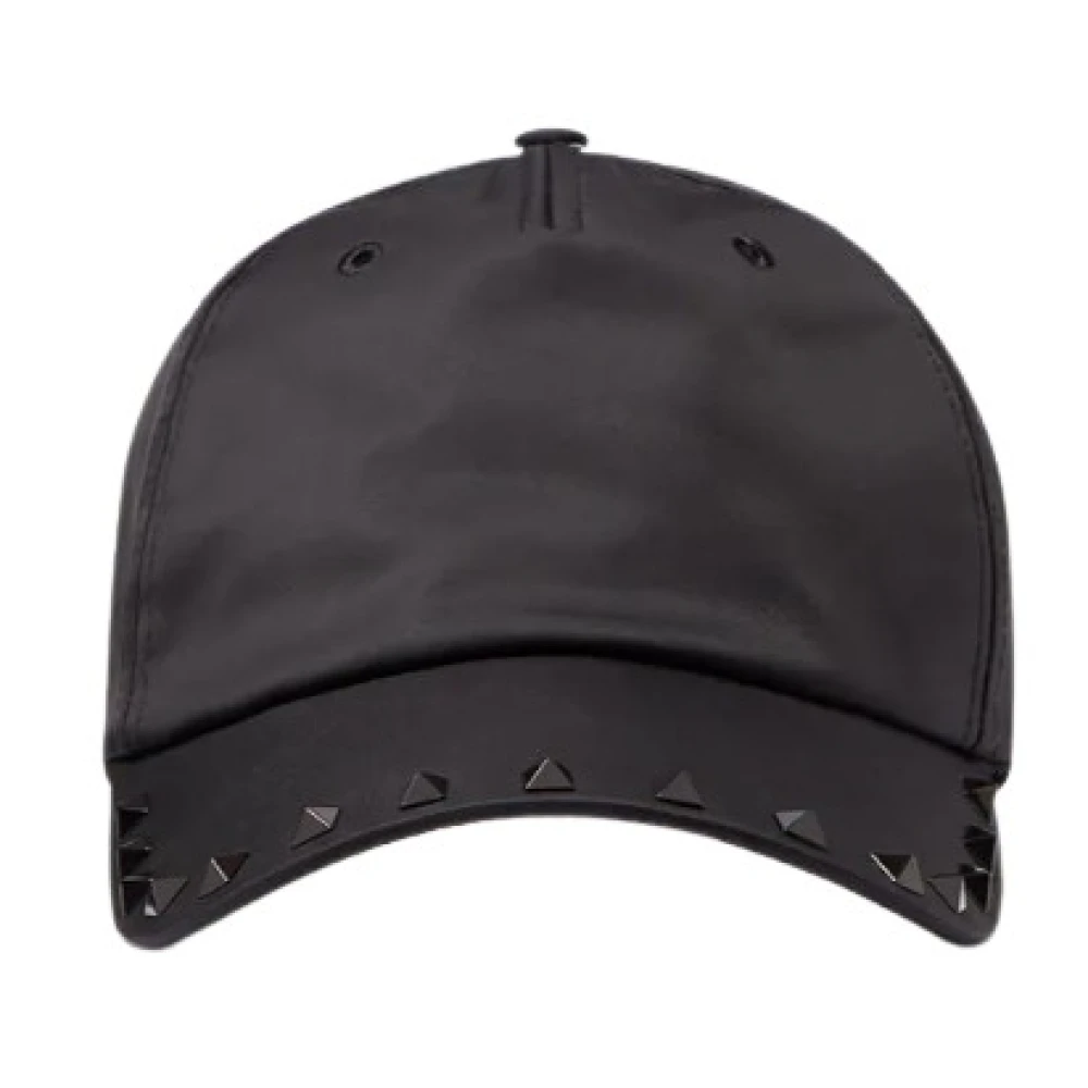 Valentino Studded Baseball Cap Zwart Untitled Black Heren