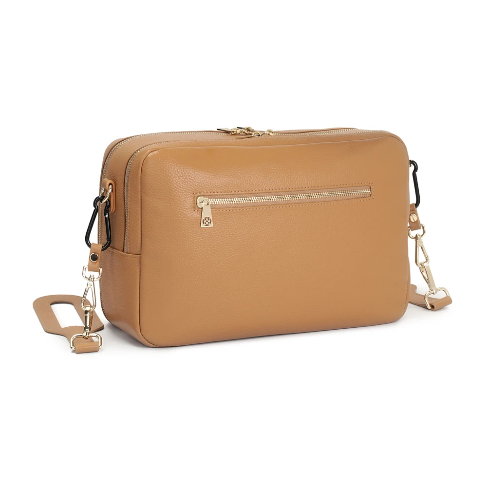 Kazar Lichtbruine Leren Mommy Tas met Kinderwagen Snaps Brown Dames