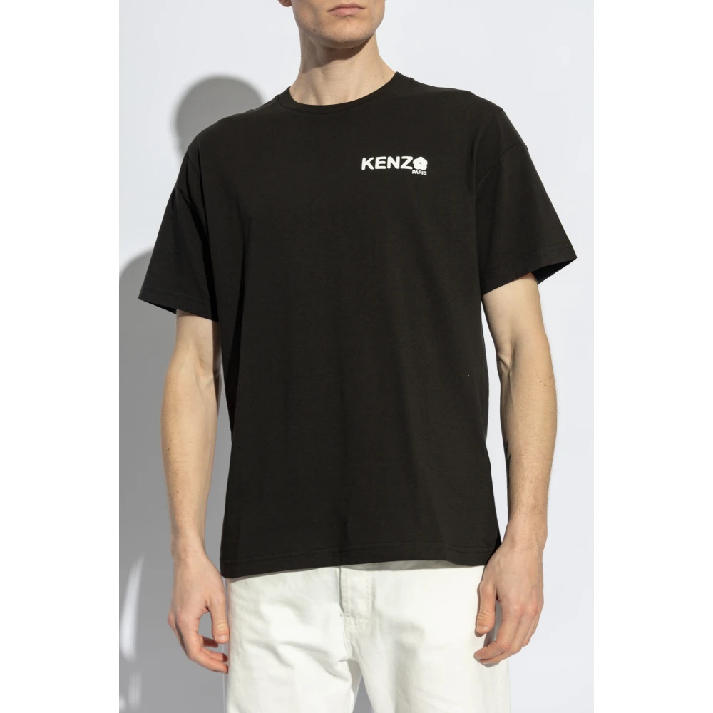 Kenzo T-shirt met bedrukt logo Black Heren