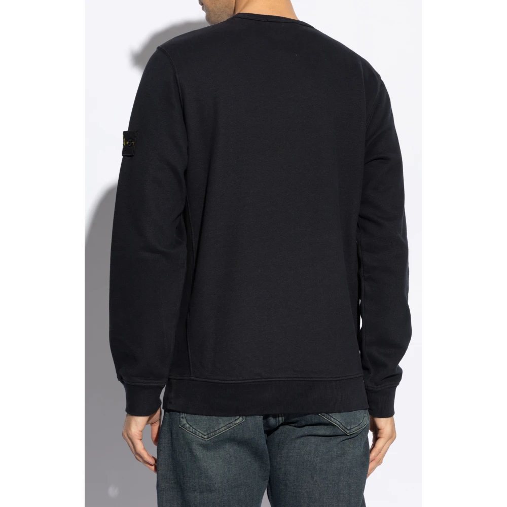 Stone Island Sweatshirt met logo Black Heren