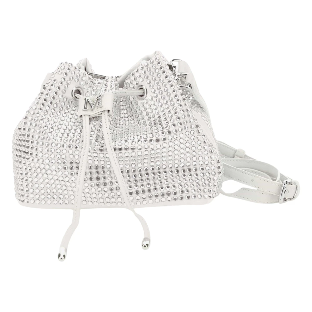 Monnalisa Women's Gray Diamante Bucket Bag
