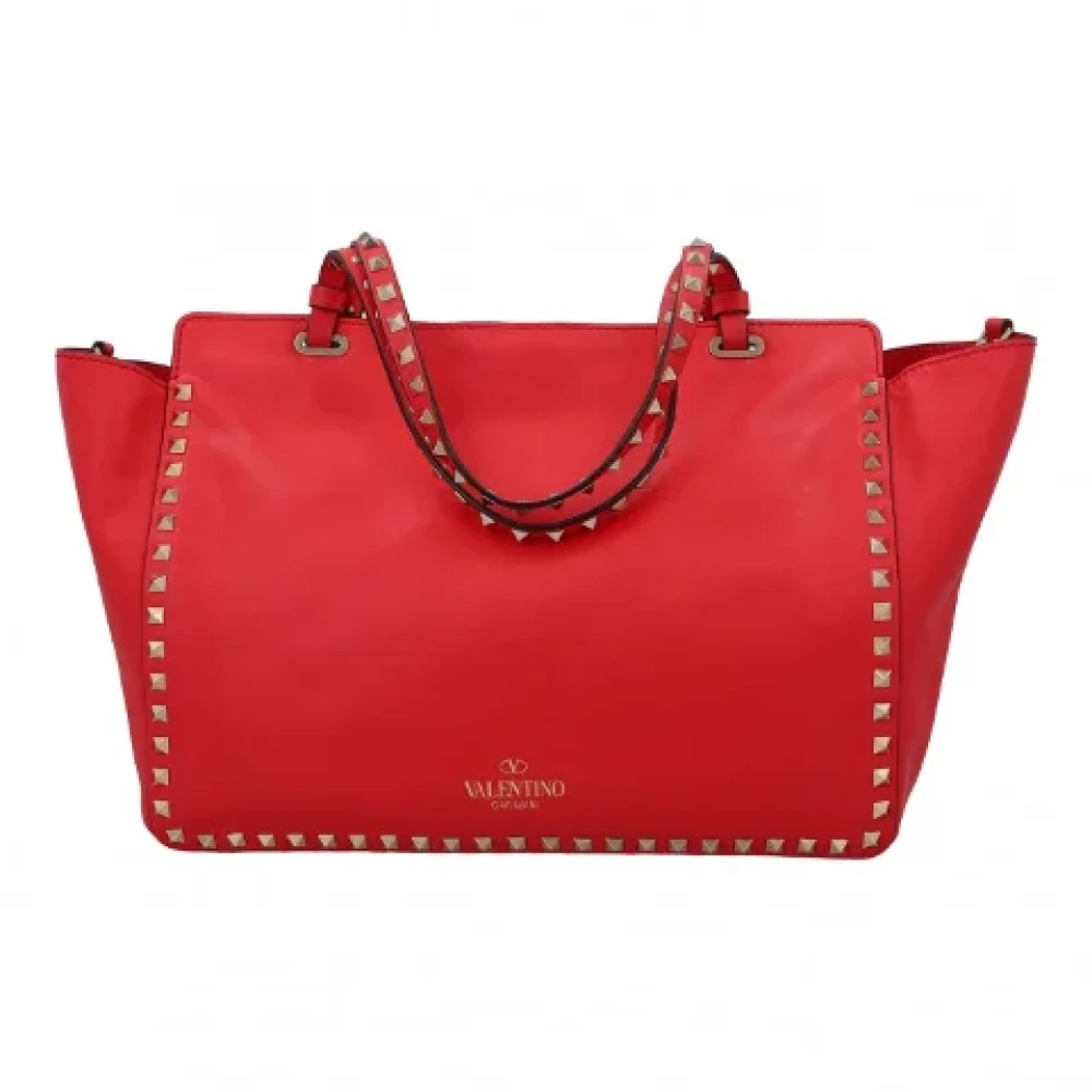 Valentino Vintage Pre-owned Leather shoppers Red Dames