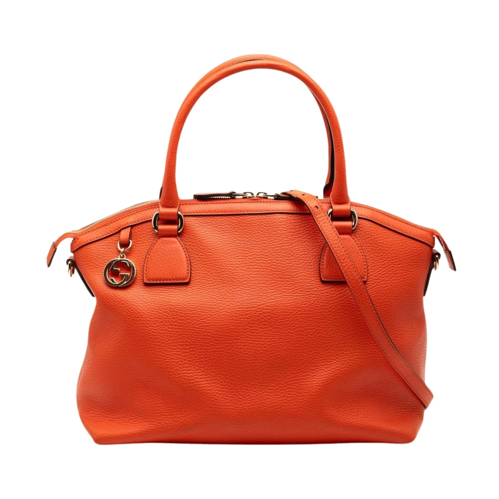 Gucci Vintage Women's Orange Pre-Owned Leather Satchel