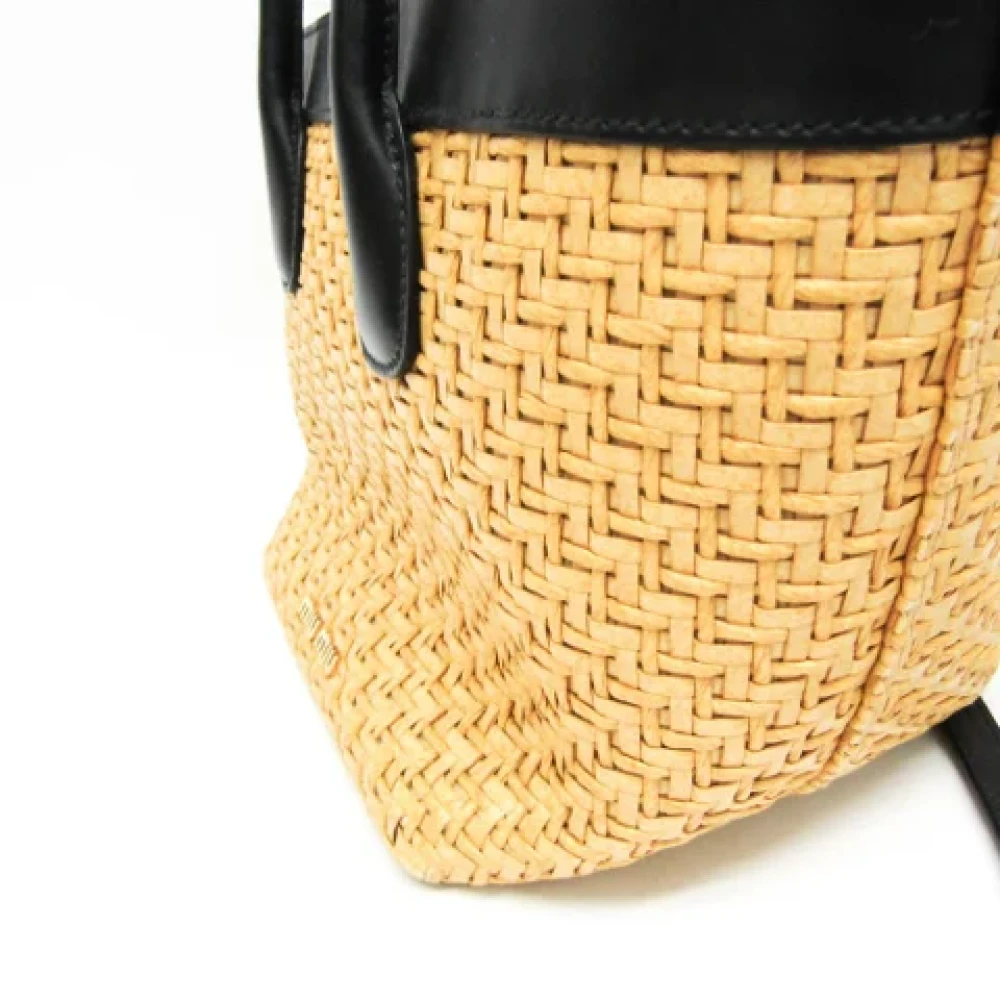 Miu Pre-owned Leather handbags Beige Dames