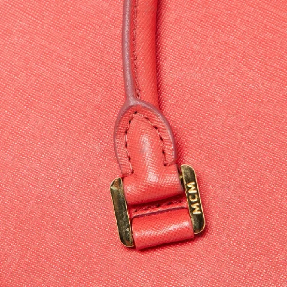 MCM Pre-owned Leather handbags Red Dames