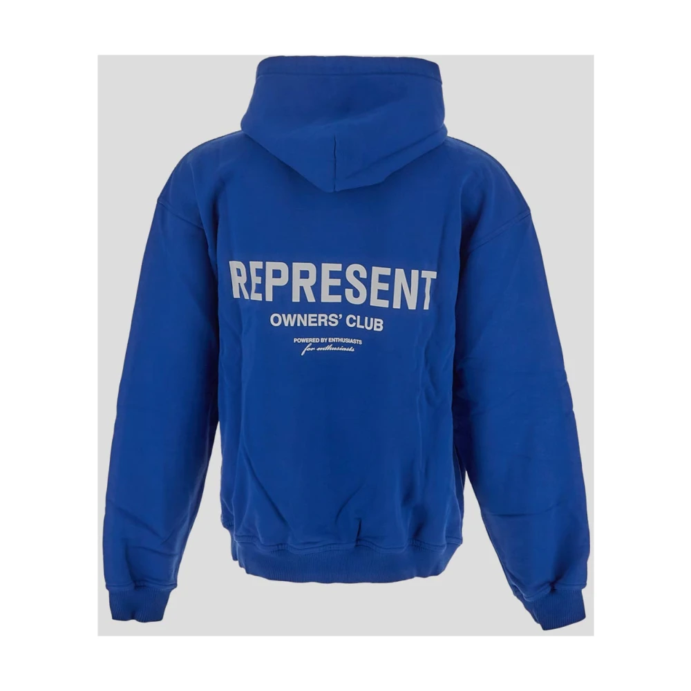 Represent Logo Hoodie Blue Heren