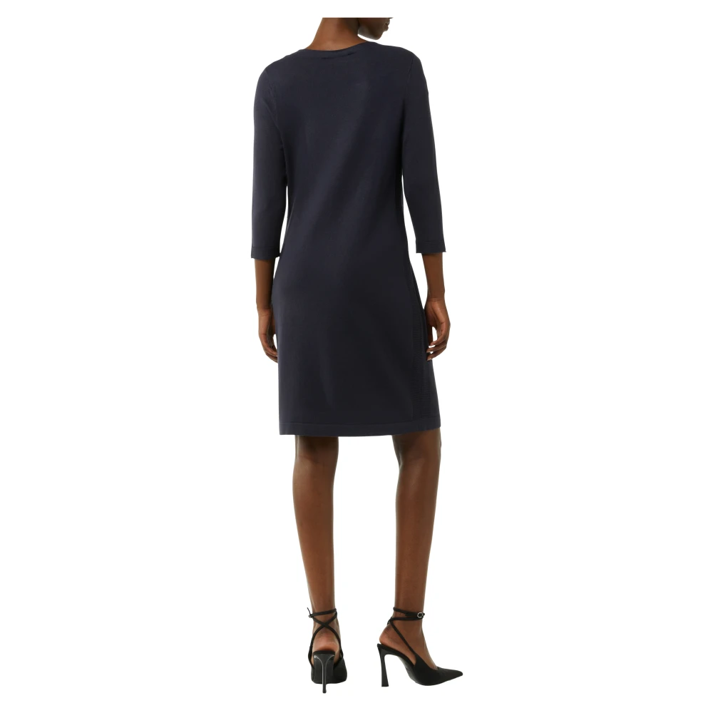 comma Gebreide jurk met relaxte pasvorm Blue Dames