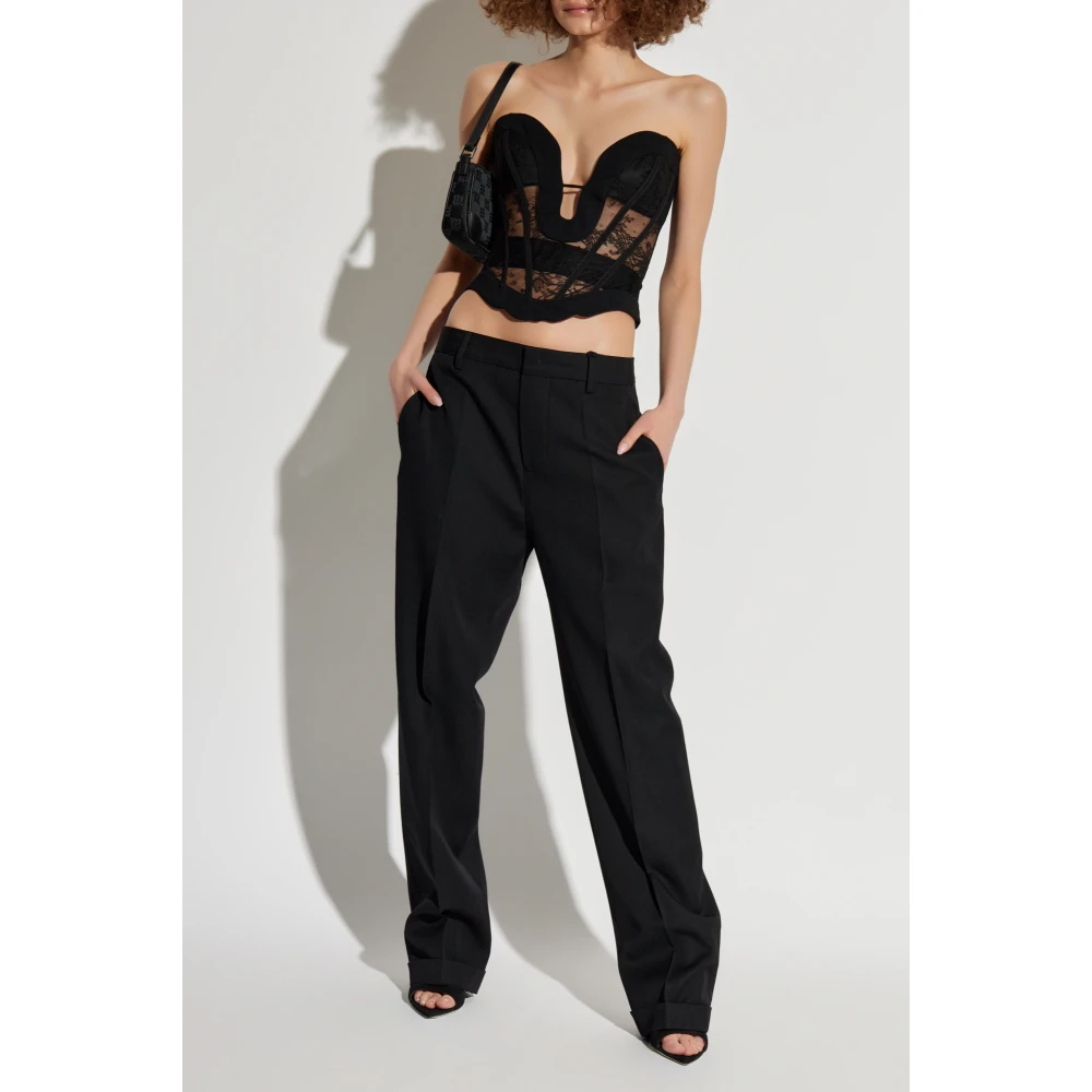 Dsquared2 Wollen broek Black Dames