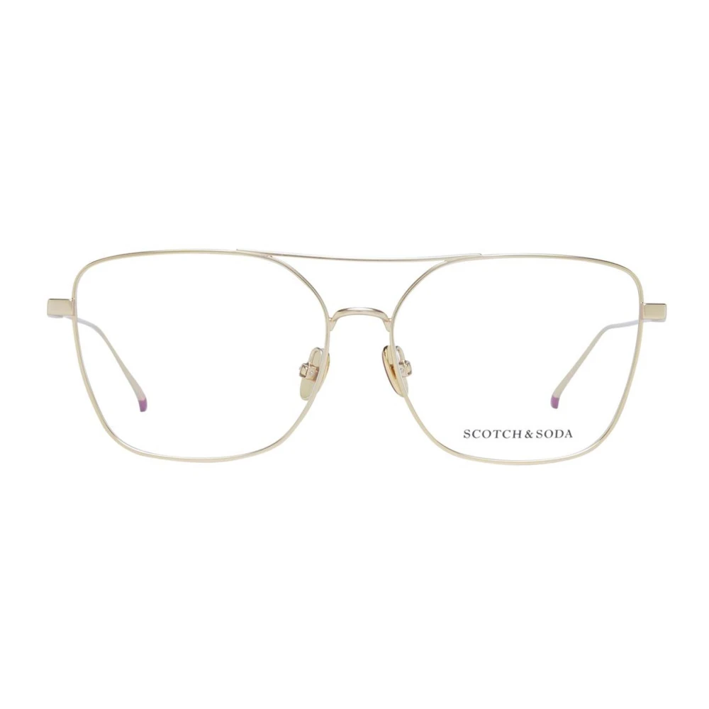 Scotch & Soda Gouden Vierkante Optische Monturen voor Vrouwen Yellow Dames