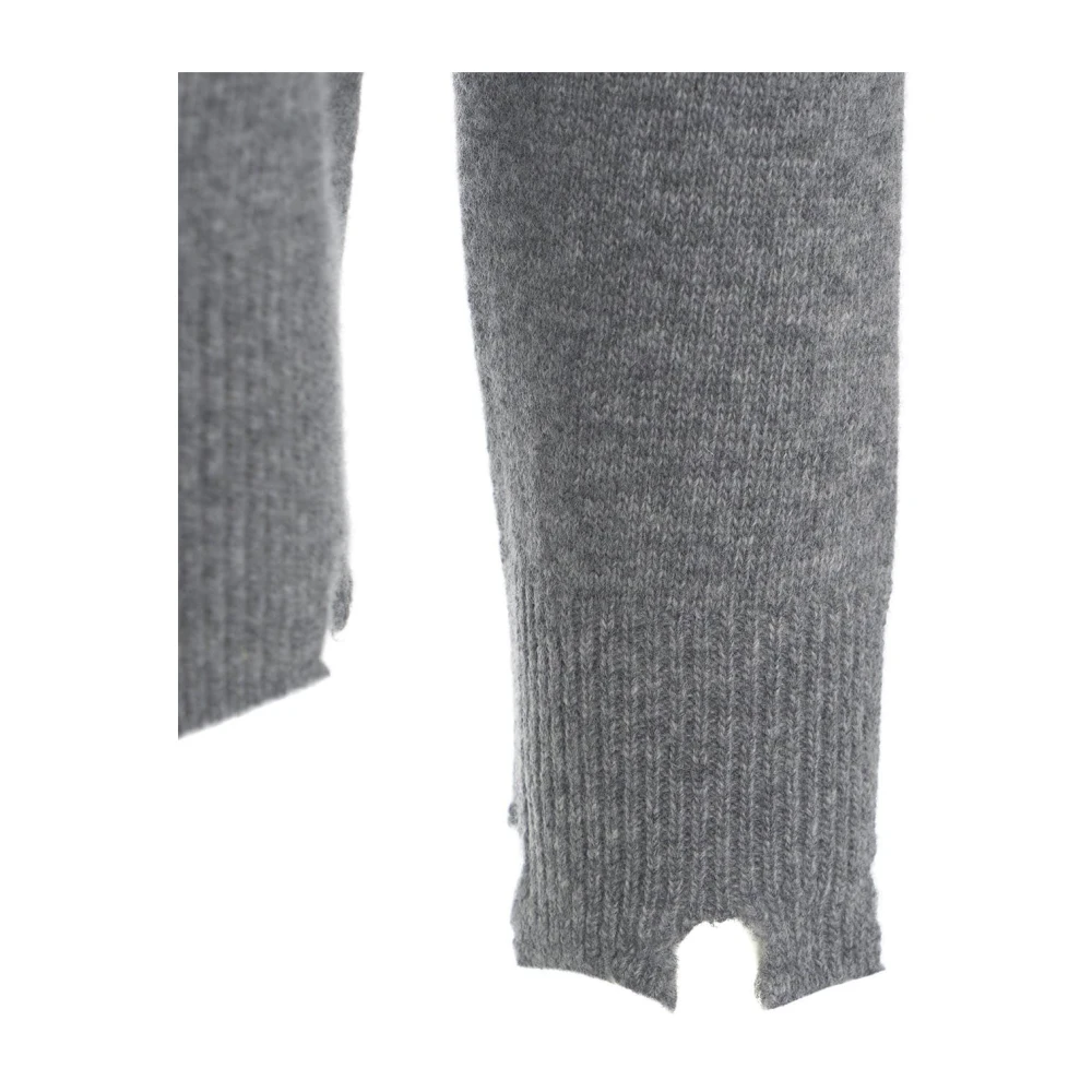 Mauro Grifoni Grijze Gebreide Trui Aw24 Handwas Gray Heren
