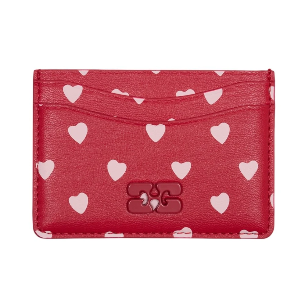 Ganni Women's Red Bou Card Holder With Dots