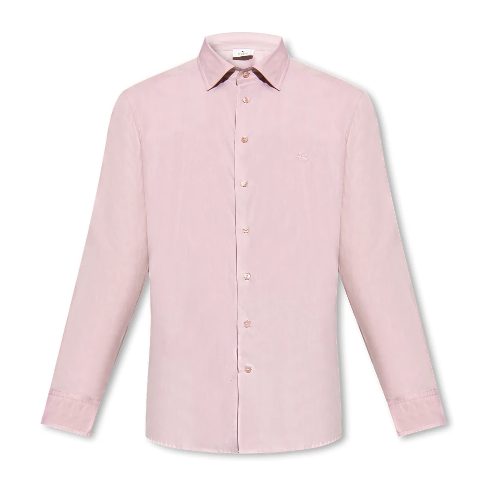 ETRO Shirt met logo Pink Heren