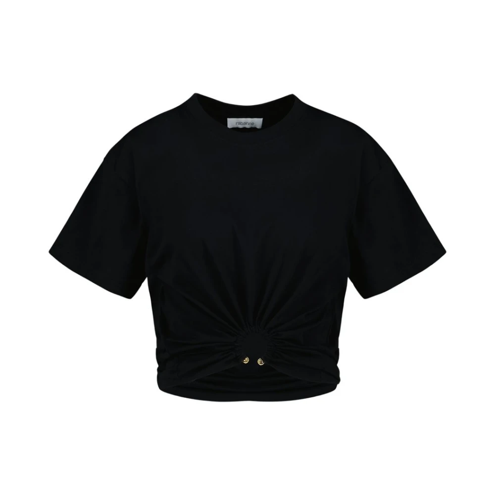 Rabanne Women's Black Haut T-Shirt - Cotton