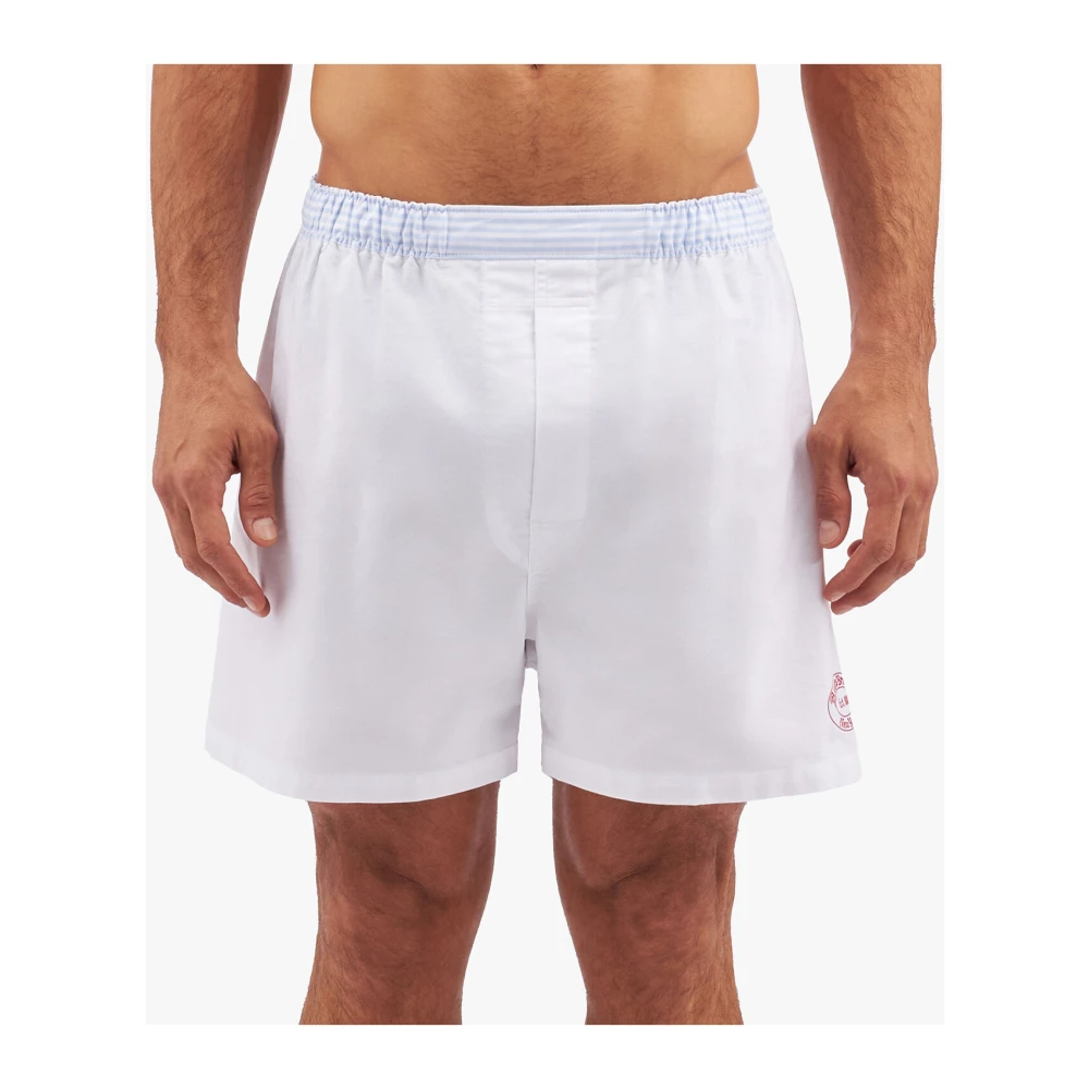Brooks Brothers Witte katoenen Oxford-stoffen boxershorts White Heren