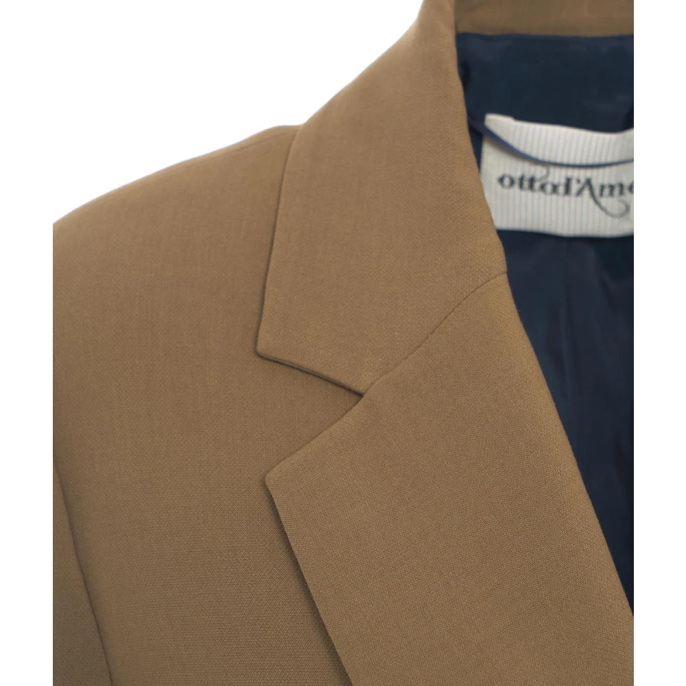 Ottod'Ame Bruine Blazer voor Vrouwen Aw24 Brown Dames