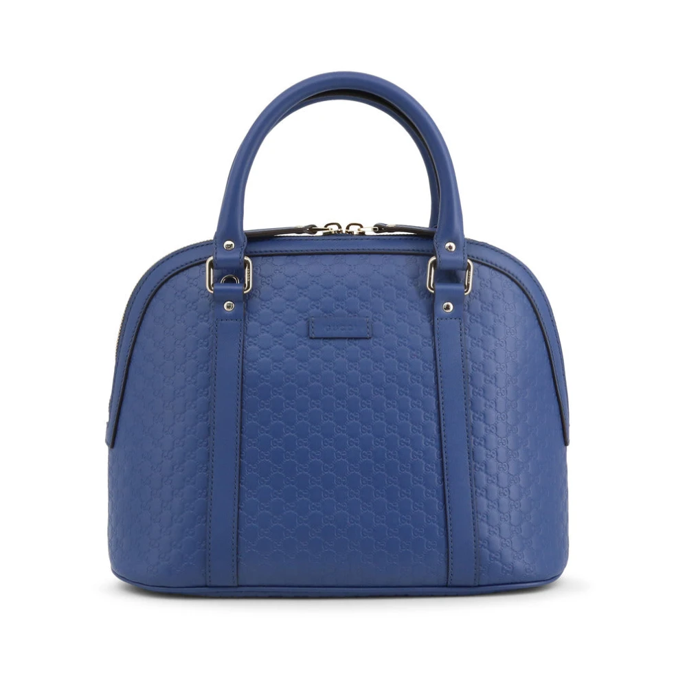 Gucci Handväska i Microguccissima-läder Blue, Dam