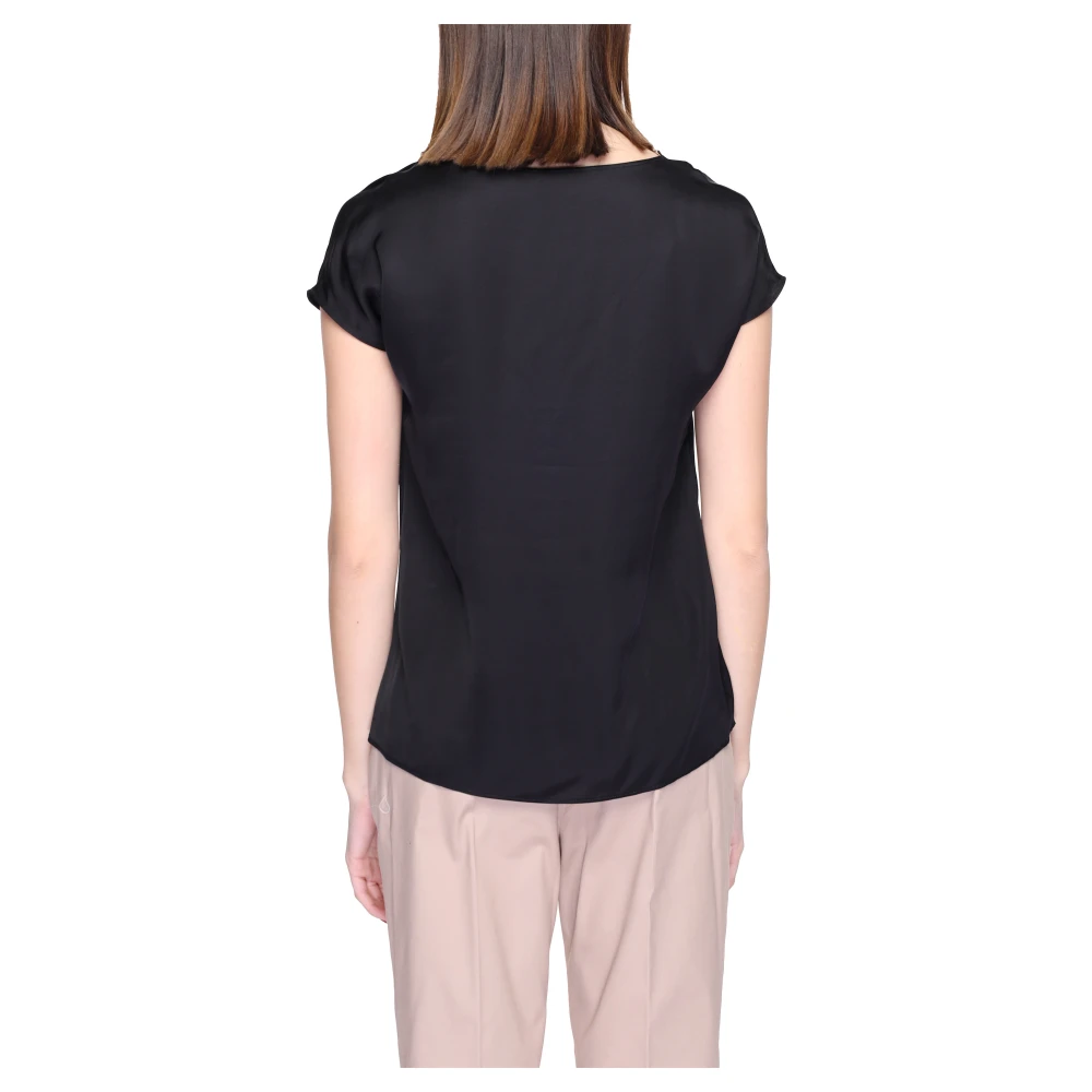 Alviero Martini 1a Classe Zwarte korte mouwen blouse lente zomer Black Dames