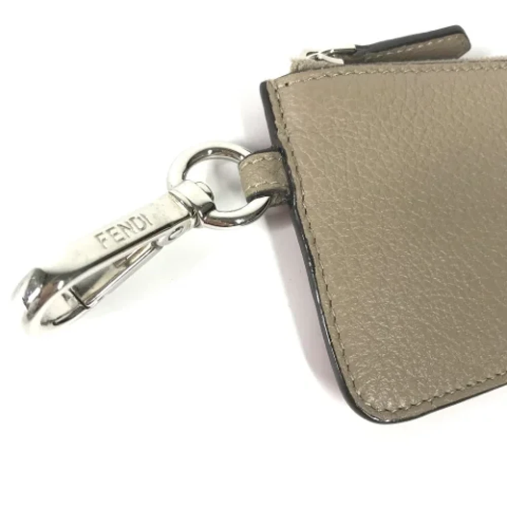 Fendi Vintage Pre-owned Leather wallets Beige Dames