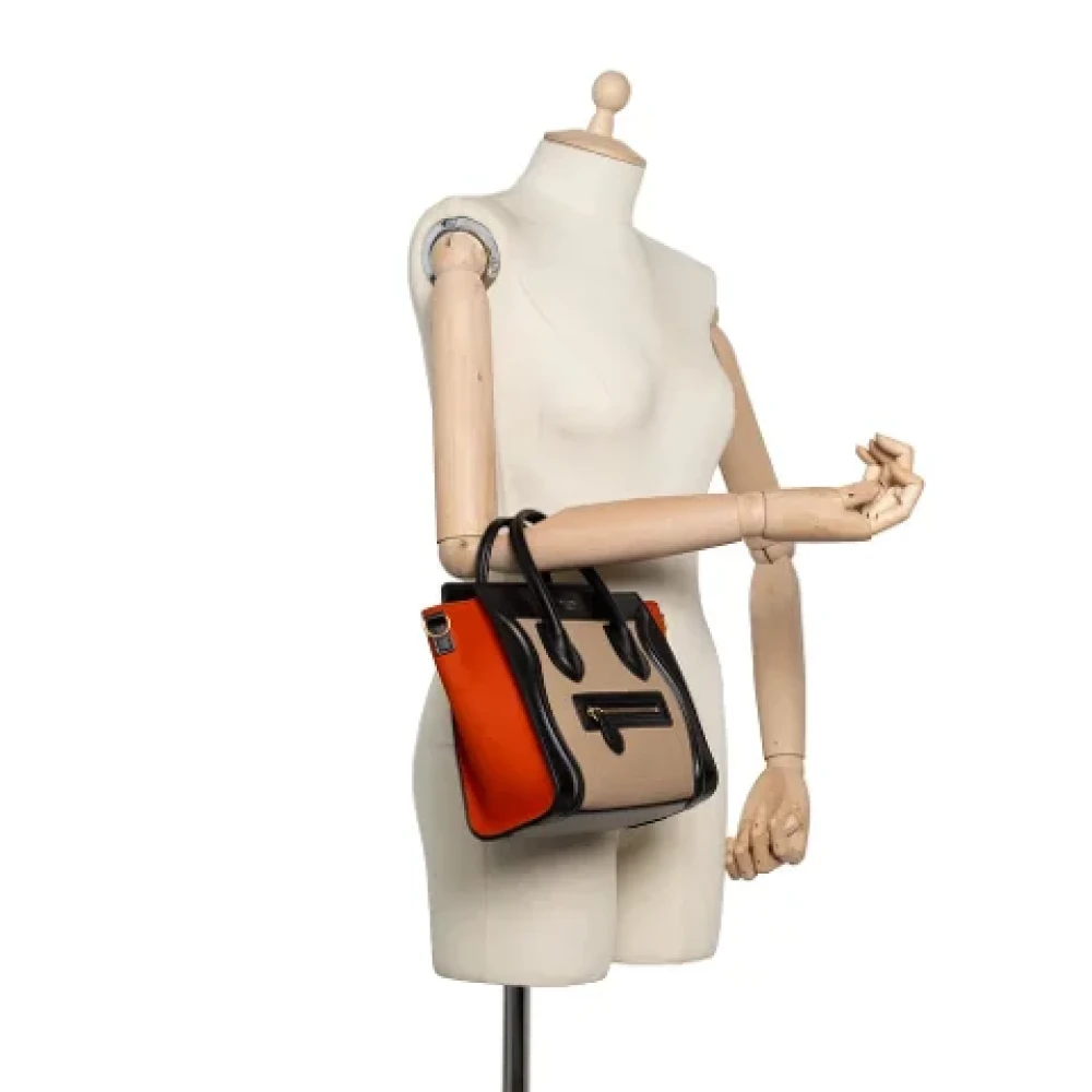 Celine Vintage Pre-owned Leather celine-bags Beige Dames