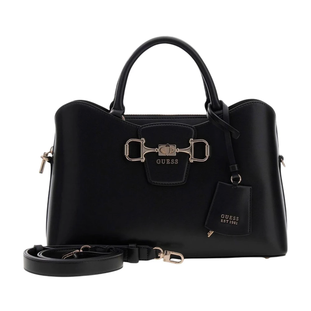 Guess Women's Black Handbags, One Size, Janie Girlfriend Satchel