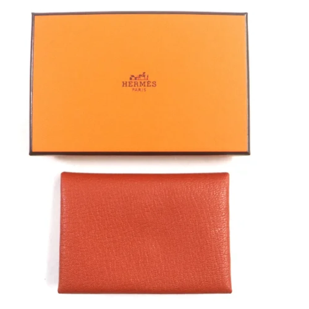 Hermès Vintage Pre-owned Leather wallets Brown Dames