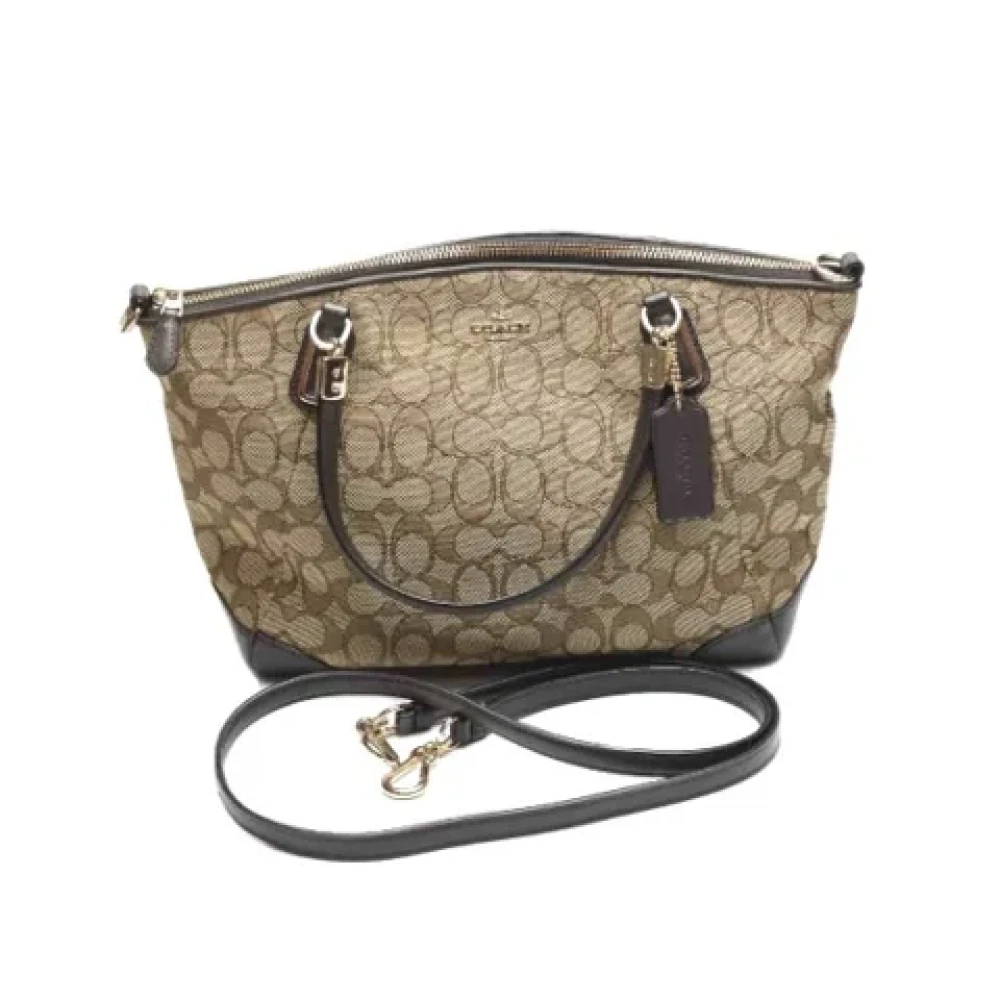 Coach Pre-owned Leather shoulder-bags Beige Dames