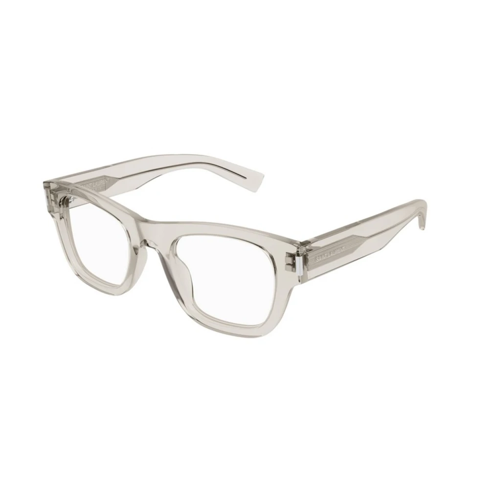 Saint Laurent Bruin Havana Optisch Montuur White Unisex