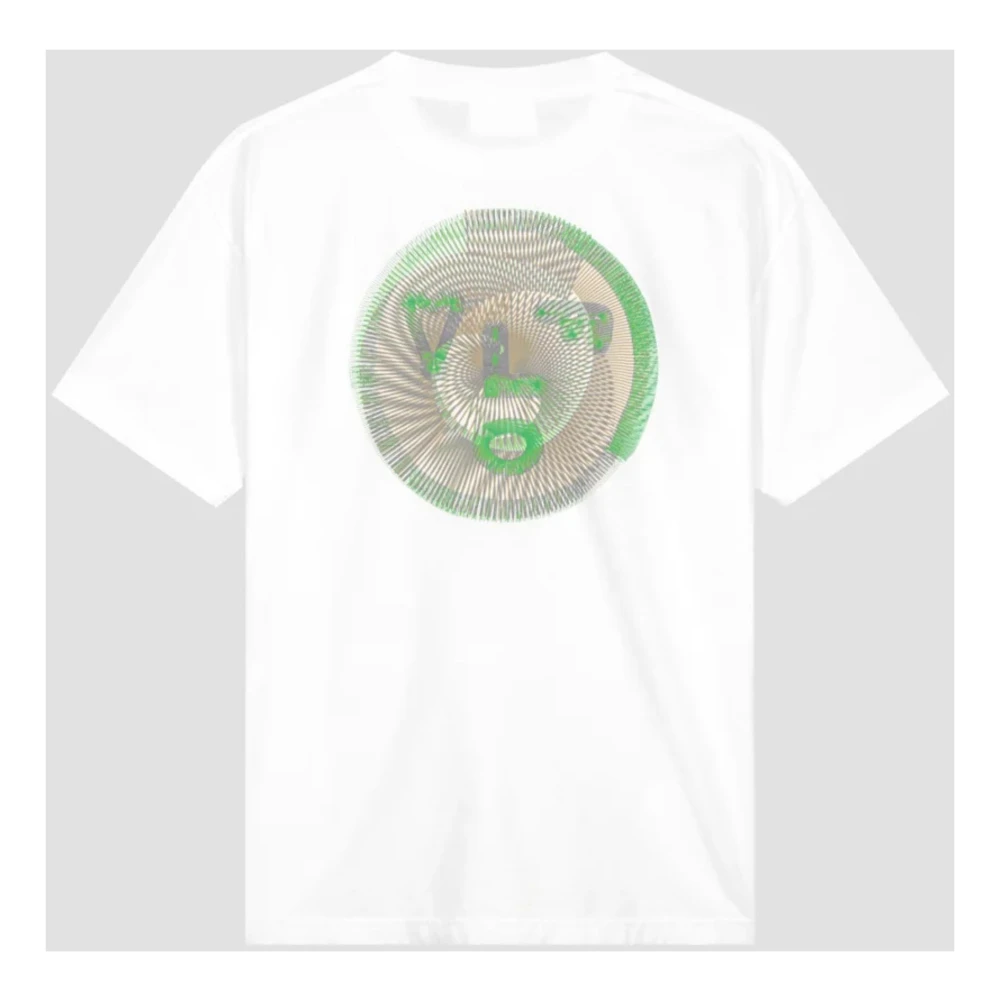 Olaf Hussein Spiral Face Tee T-shirt Wit White Heren