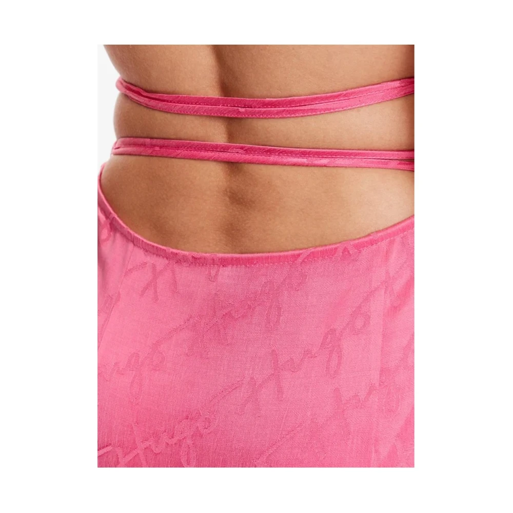 Hugo Boss Elegante Zwarte Rok voor Vrouwen Pink Dames