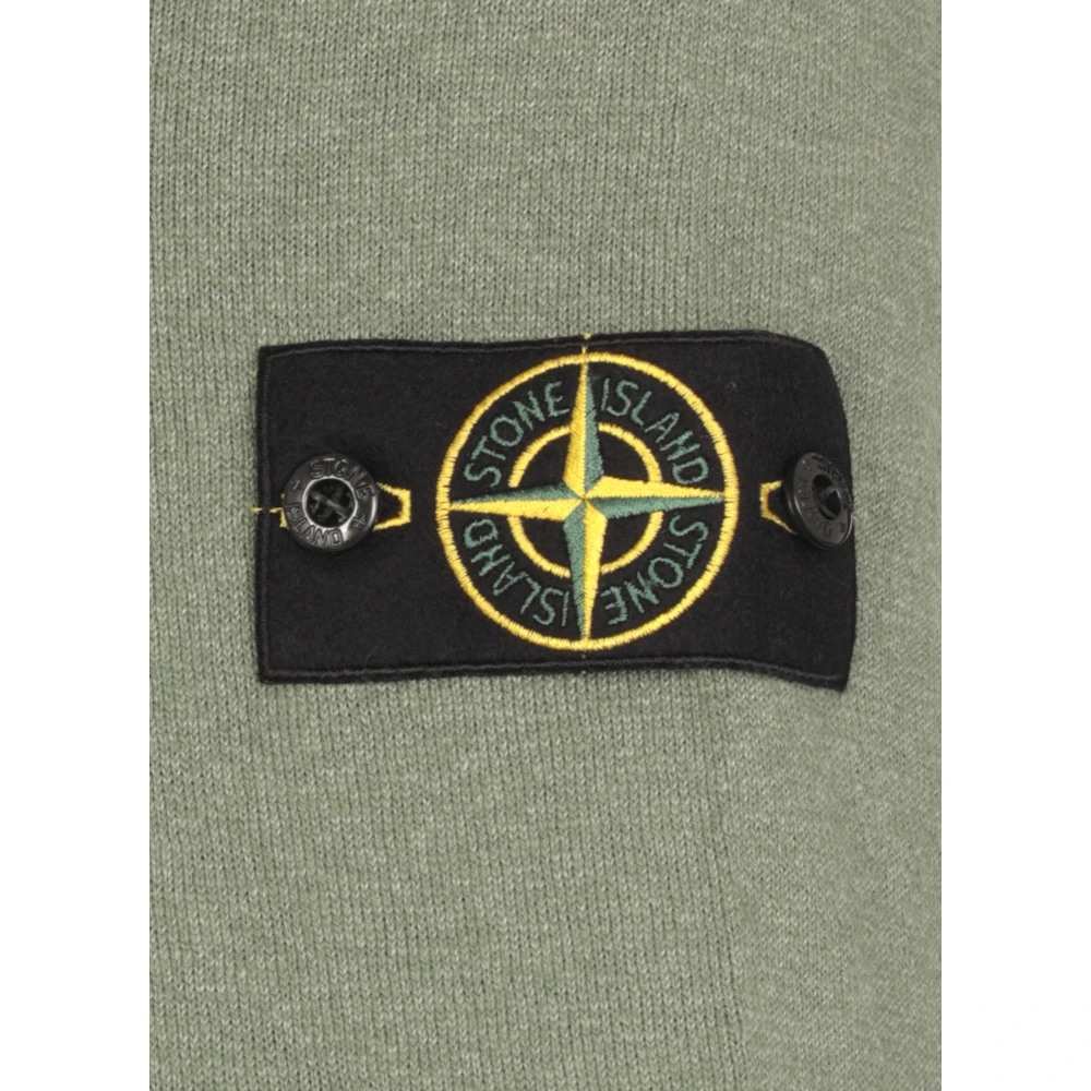 Stone Island Groene Katoenen Trui met Logopatch Green Heren