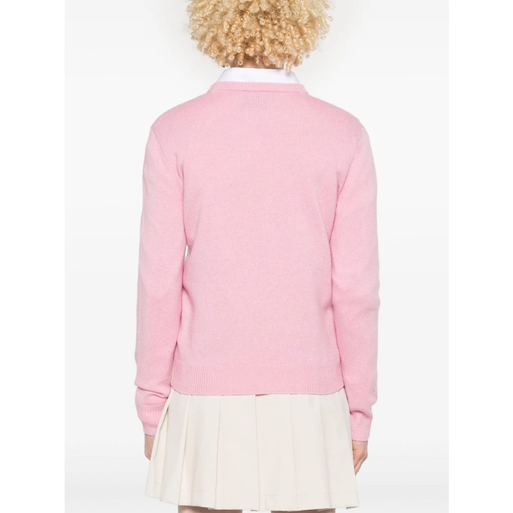 MC2 Saint Barth Roze Jacquard Wollen Trui Pink Dames