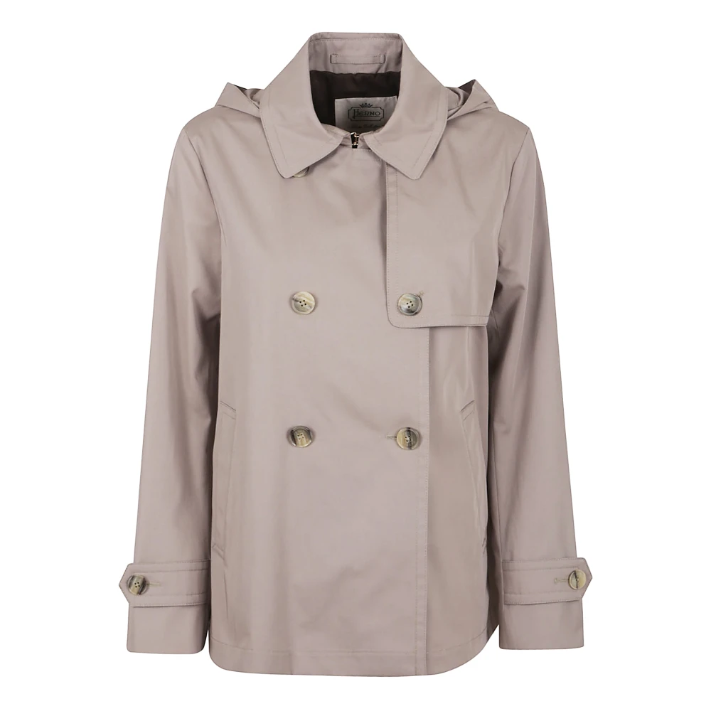 Herno Women's Brown Dean Short Trench Coat