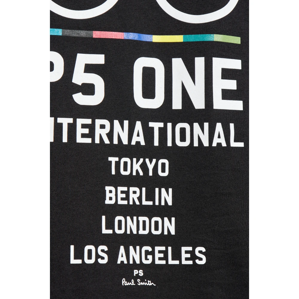 PS By Paul Smith Katoenen T-shirt met print Black Heren