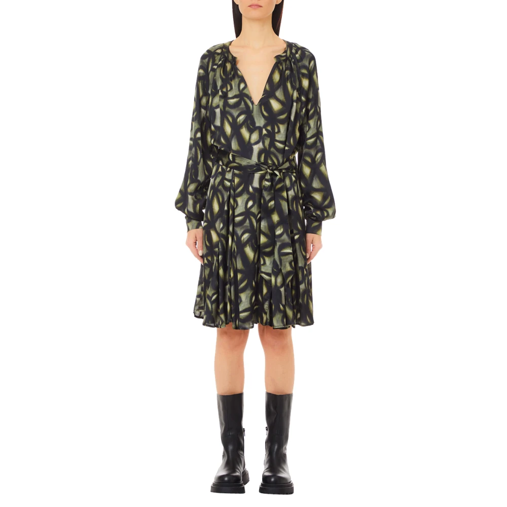 Liu Jo Groene Mini Jurk voor Moderne Vrouwen Green Dames