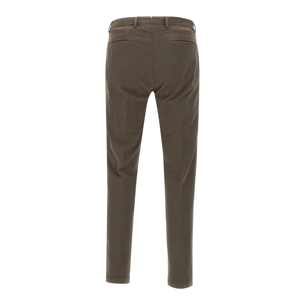Briglia Chocolade Katoenen Slim Fit Broek Brown Heren