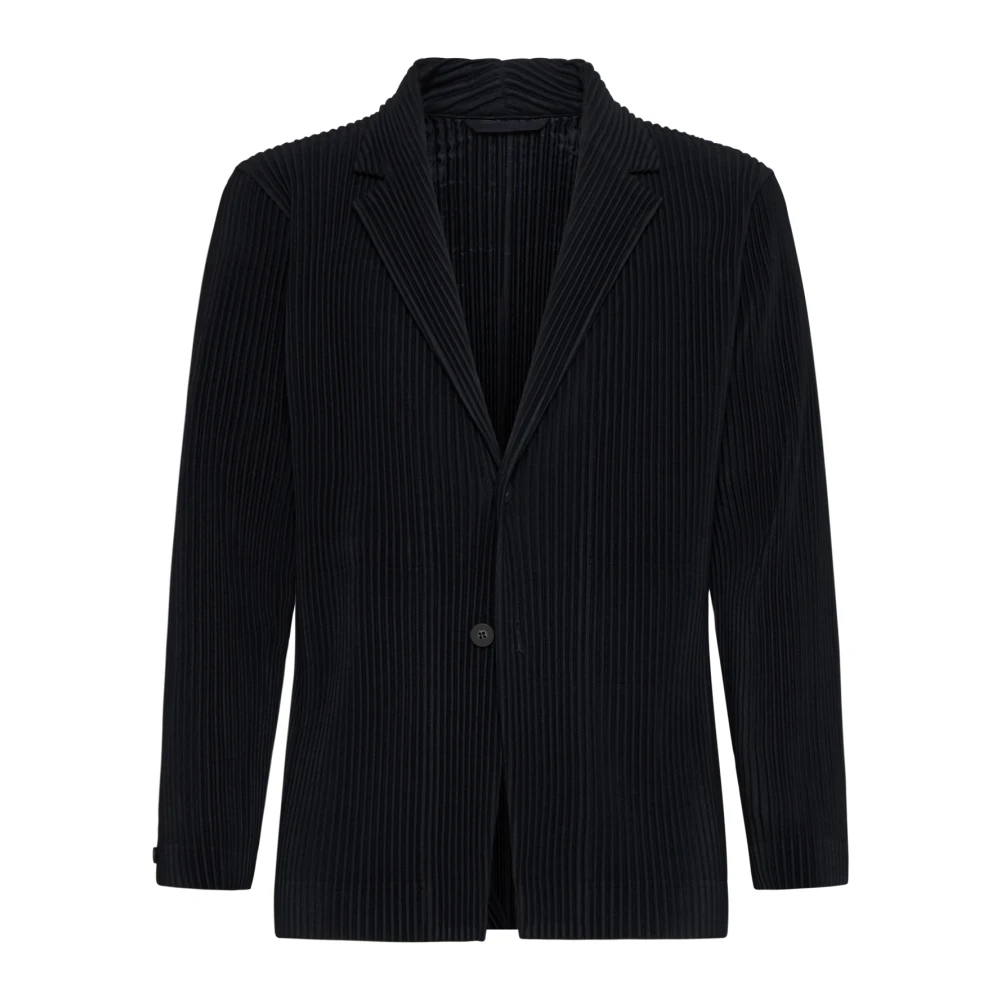 Issey Miyake Zwarte Herenjassen Black Heren