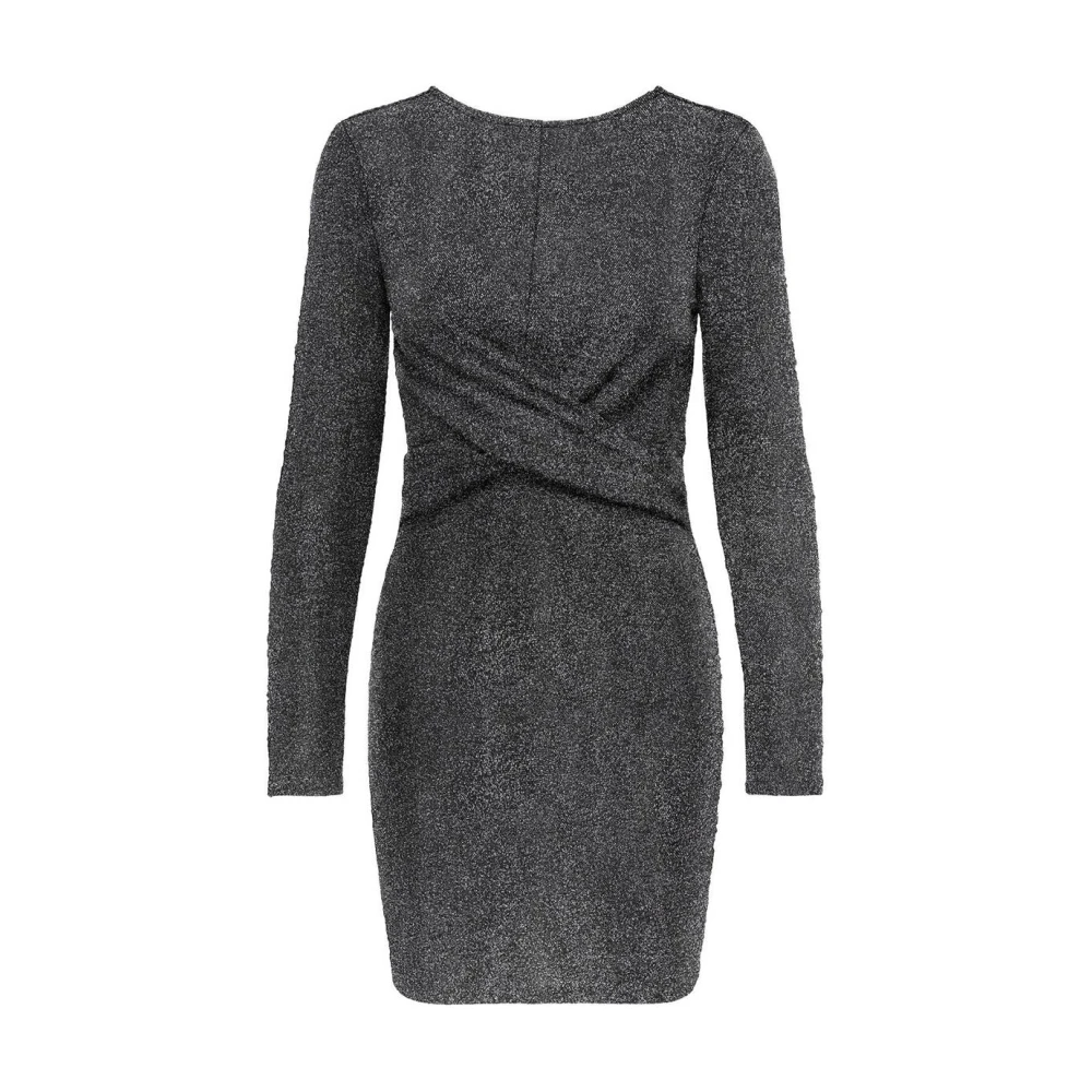 Only Glitter Twist Jurk Black Dames