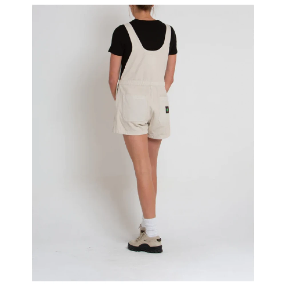 Deus Ex Machina Ruimvallende biologisch katoenen canvas tuinbroek Beige Dames