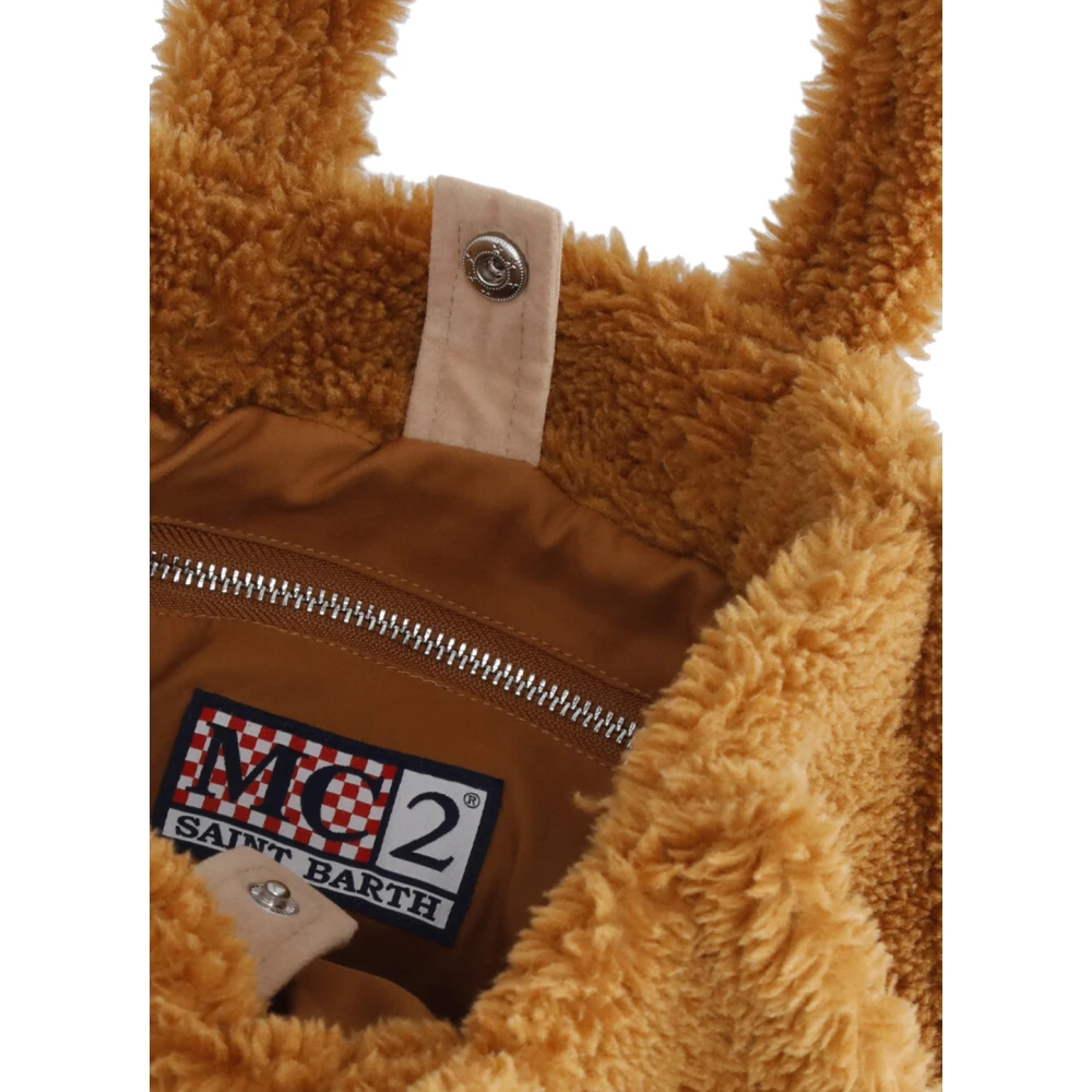 Saint Barth Bruine Teddy Handtas met Twee Handvatten Brown Dames